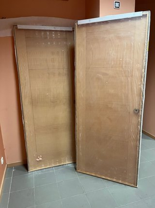 2 Puertas de Entrada Blindadas Madera Aya