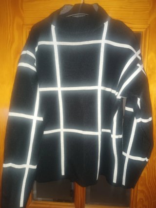 Jersey Cuello Perkins Cuadros Mujer