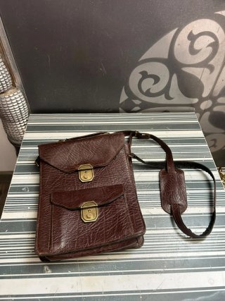 Bolso bandolera de cuero vintage