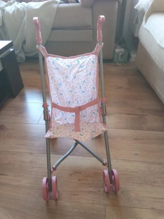 Carrito muñecas Carrefour rosa