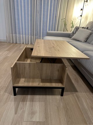 Mesa centro elevable 100x60 cm