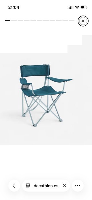 Silla plegable camping Quechua reposabrazos