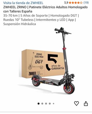 Patinete Eléctrico ZWHEEL ZRINO Nuevo