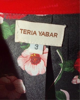 Torera Teria Yabar Negra y Roja