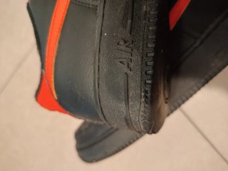 Zapatillas Nike Air Force 1 Negras Naranja