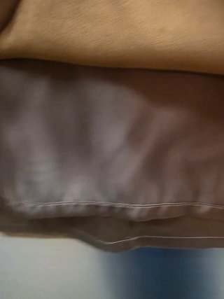 Chaqueta y falda de ante marrón, tallas L y M