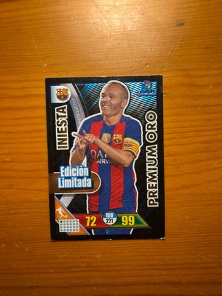 Cromo Iniesta Edición Limitada Premium Oro