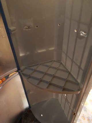 Armarios de bañoi mitacion cristal azul y