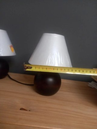 2 Lámparas de Mesita de Noche Madera