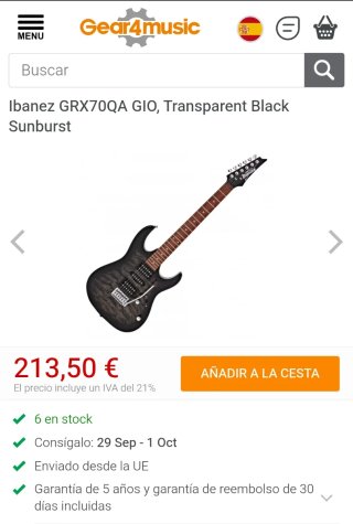 Set Ibanez GIO Guitarra Eléctrica