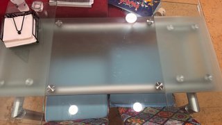Mesa Comedor Cristal y Metal