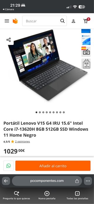 Ordenador Portátil Lenovo i7 13th 40GB RAM