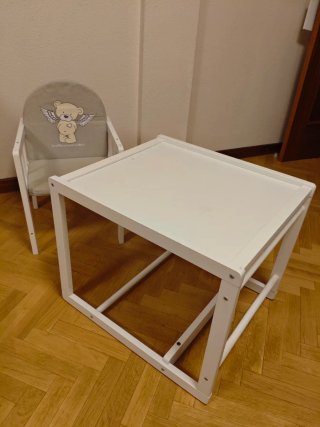 Trona convertible 2 en 1: Silla + Mesa