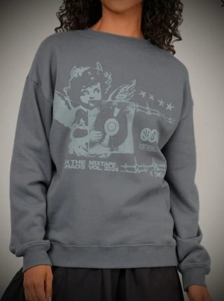 Sudadera Vans Oversize Gris