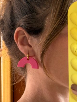 Pendientes Arcoíris Artesanales 3D