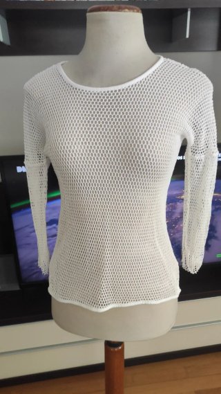Camiseta calada blanca M/L