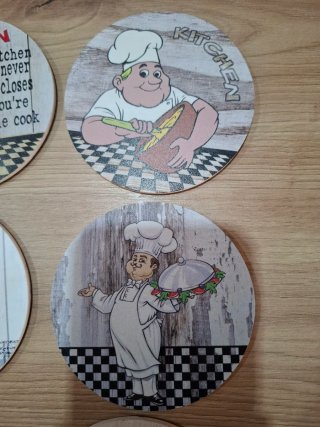 Portavasos de cocina con diseño de chef