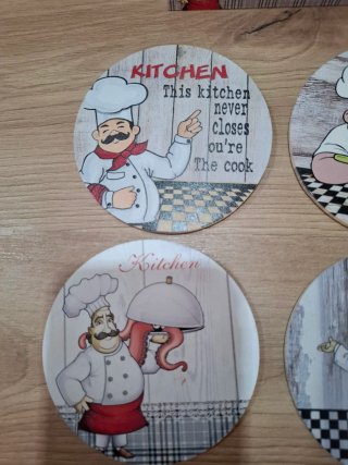 Portavasos de cocina con diseño de chef