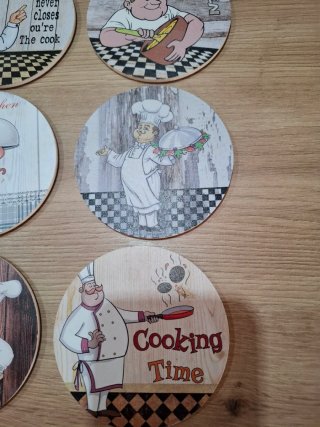 Portavasos de cocina con diseño de chef