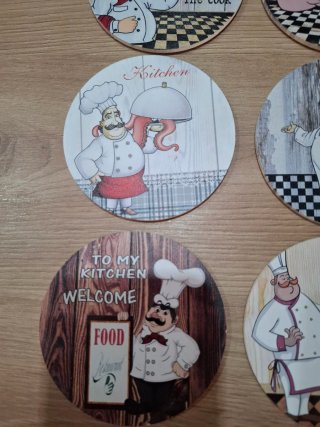 Portavasos de cocina con diseño de chef