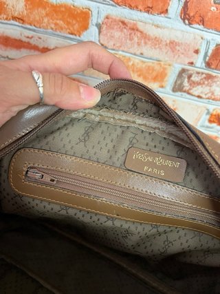 Borsa Yves Saint Laurent YSL Vintage Marrone