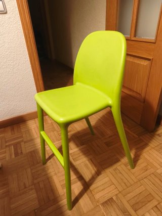 Silla alta infantil trona comedor verde