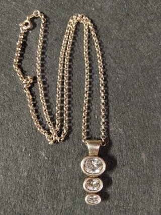 Colgante plata y circonitas