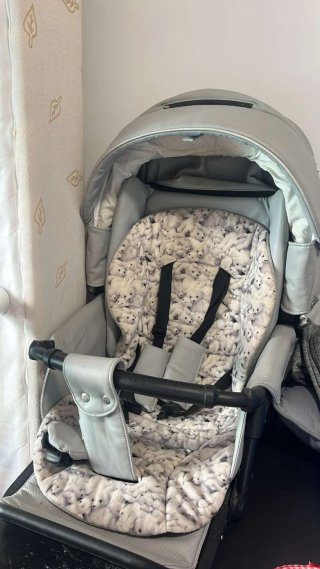 Carrito de bebé gris