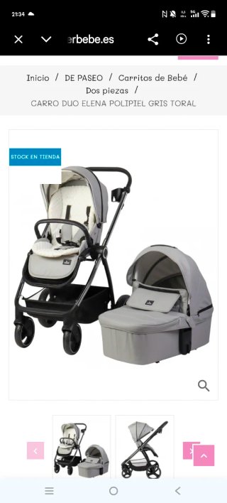 Carrito de bebé gris