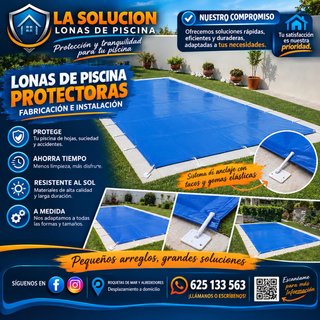 Lona protectora piscina azul