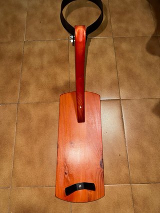 Jamonero artesanal madera y metal