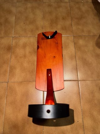 Jamonero artesanal madera y metal