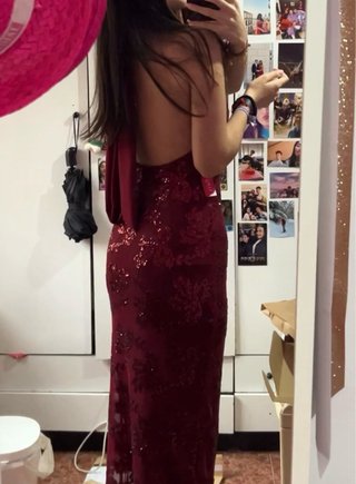 Vestido de fiesta rojo Voggin