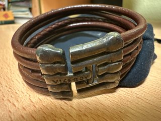 Pulsera Viceroy Cuero Marrón y Plata