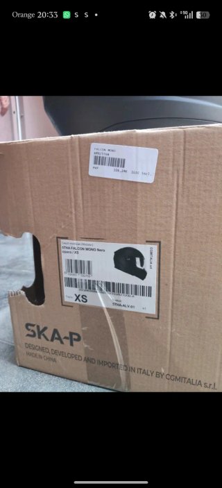 Casco de moto negro SKA-P talla XS