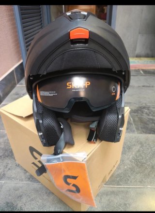 Casco de moto negro SKA-P talla XS