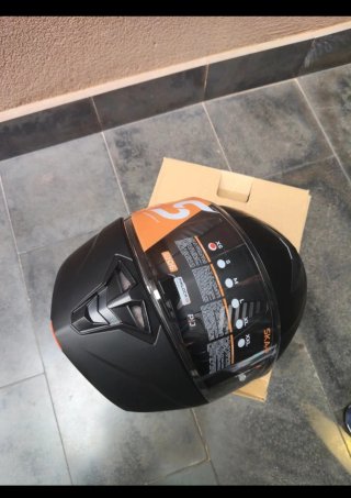 Casco de moto negro SKA-P talla XS