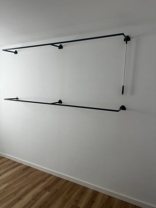 Barra cuelga ropa armario/vestidor metal