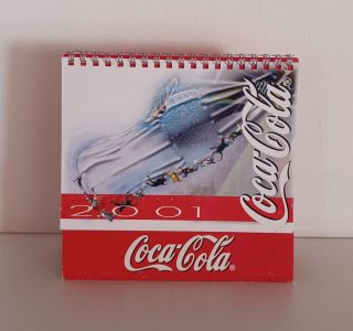 Calendario da tavolo Coca-Cola 2001 vintage