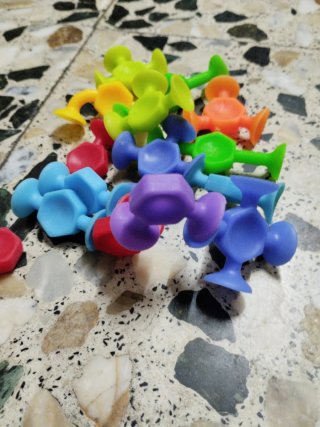 Juego de ventosas pegajosas de colores