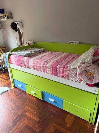 Cama nido con cajones y colchón