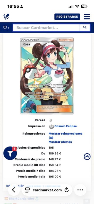 Carta Entrenador Nanci Partidario Pokémon