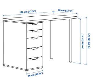 Escritorio IKEA LAGKAPTEN / ALEX 120x60cm