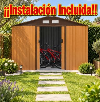 Caseta Jardín 4.9m² 2 Puertas Metal
