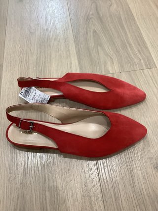 Zapato plano piel Fosco Rojo Talla 41