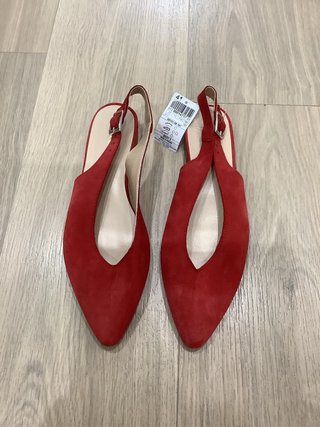 Zapato plano piel Fosco Rojo Talla 41