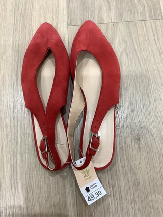 Zapato plano piel Fosco Rojo Talla 41