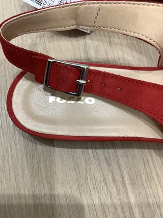 Zapato plano piel Fosco Rojo Talla 41