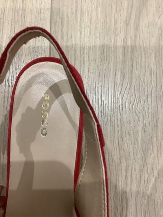 Zapato plano piel Fosco Rojo Talla 41