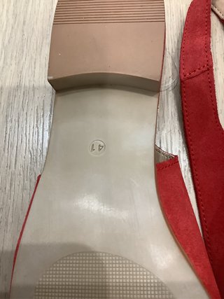 Zapato plano piel Fosco Rojo Talla 41